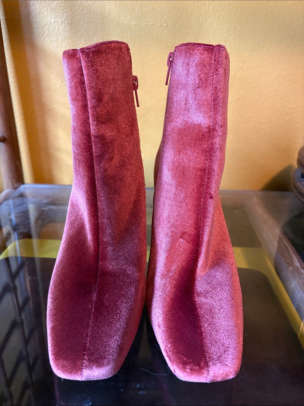 Rose Velvet Boots - Picture 2 of 6